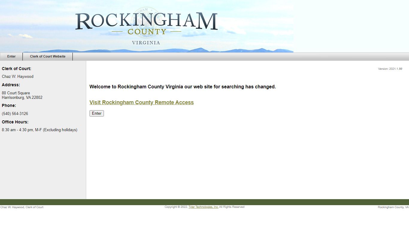 Rockingham County Clerk of Court Online Document Search - Tyler Tech